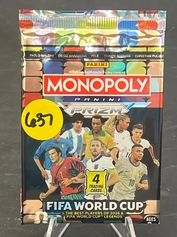 2026 Panini Monopoly Prizm Fifa World Cup 4 Pack