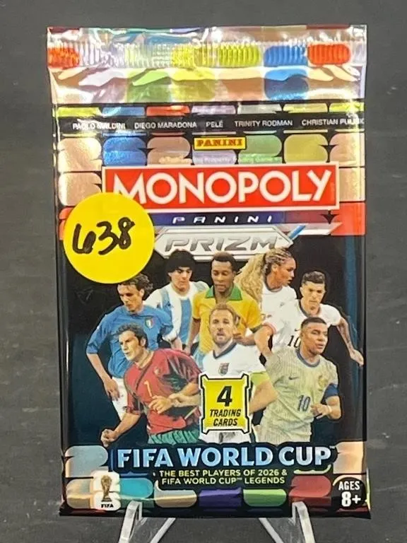 2026 Panini Monopoly Prizm Fifa World Cup 4 Pack