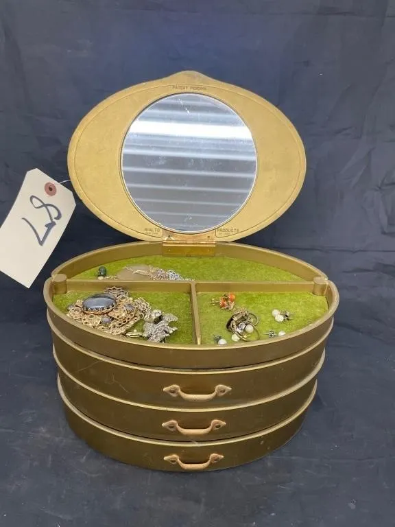 Jewelry Box w/Assorted Fashion Jewelry