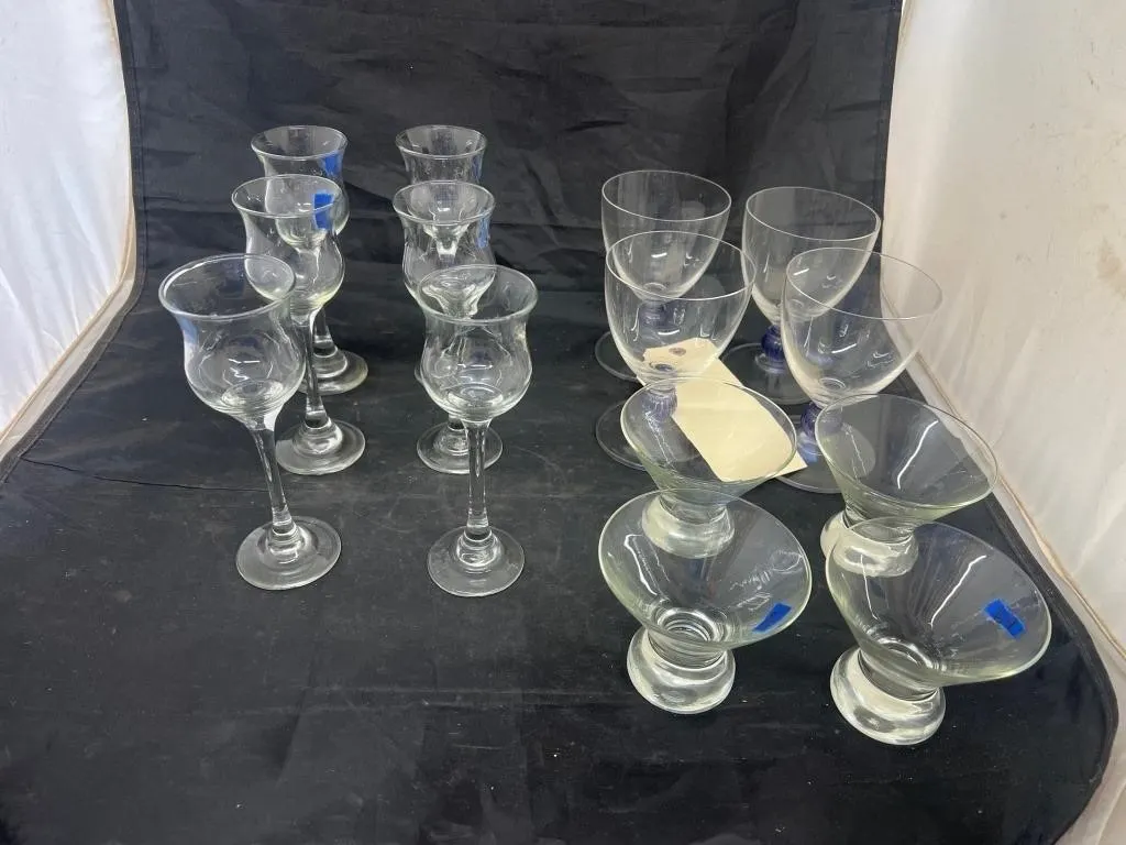 14 Pcs - Crystal Goblets - Sherbets - Cordials