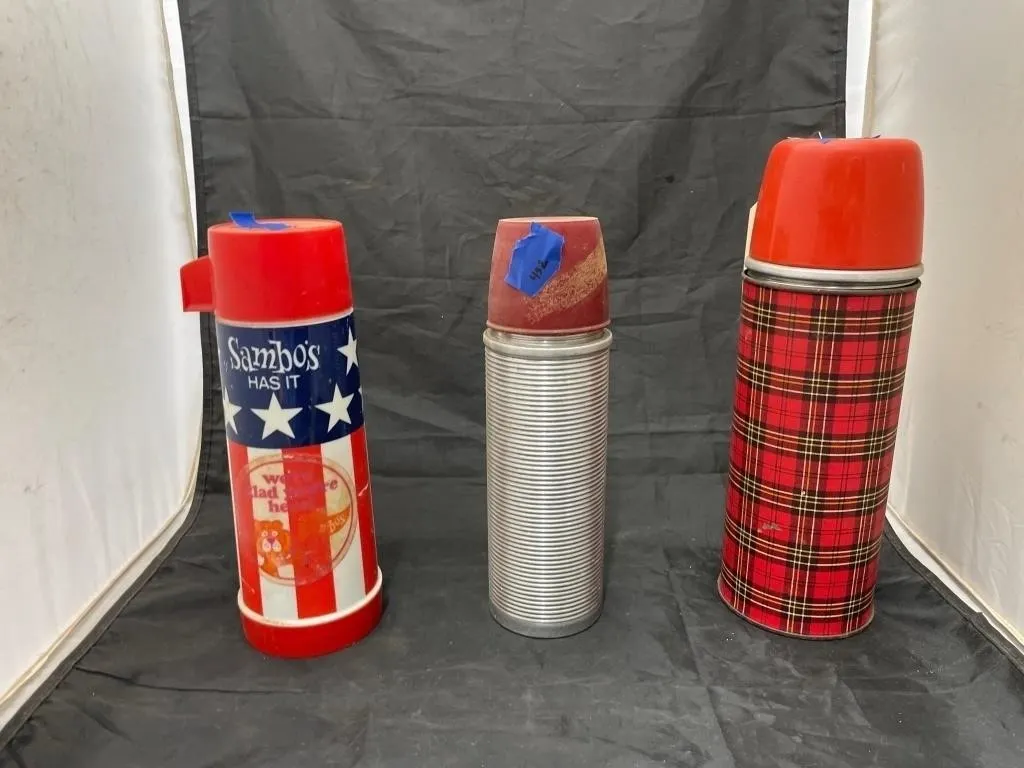 3 Pcs - Vintage Thermoses