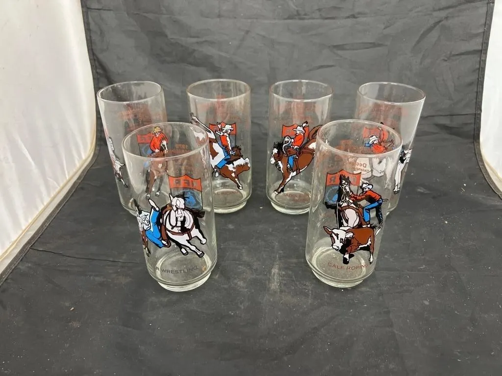 6 - 1979 NFR Tumblers in box