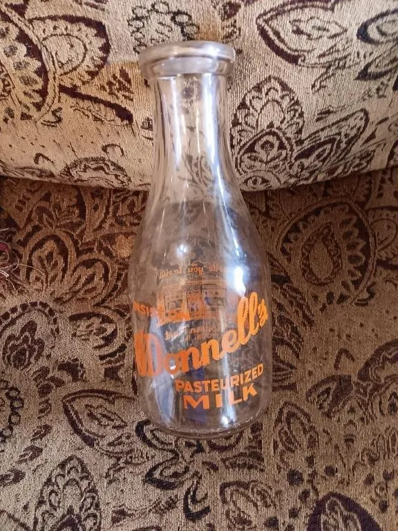 O'Donnell Dairy Glass Milk Bottle.
