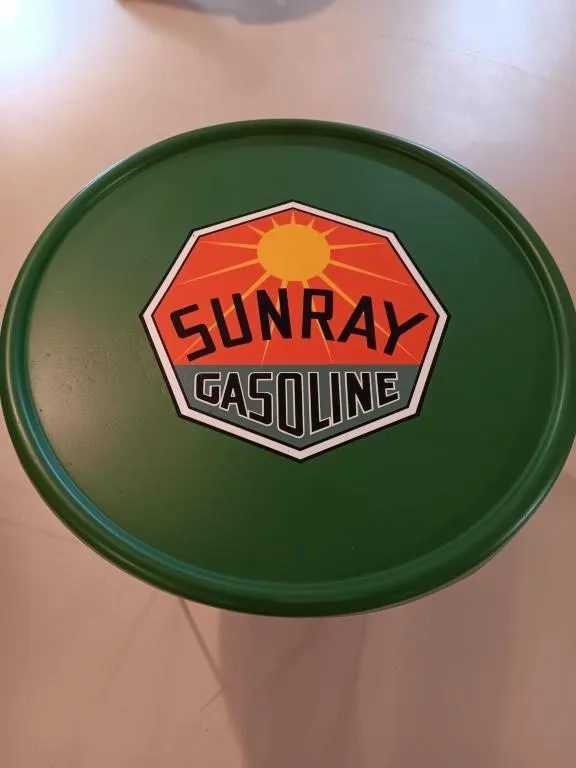 Sunray Gasoline metal table.