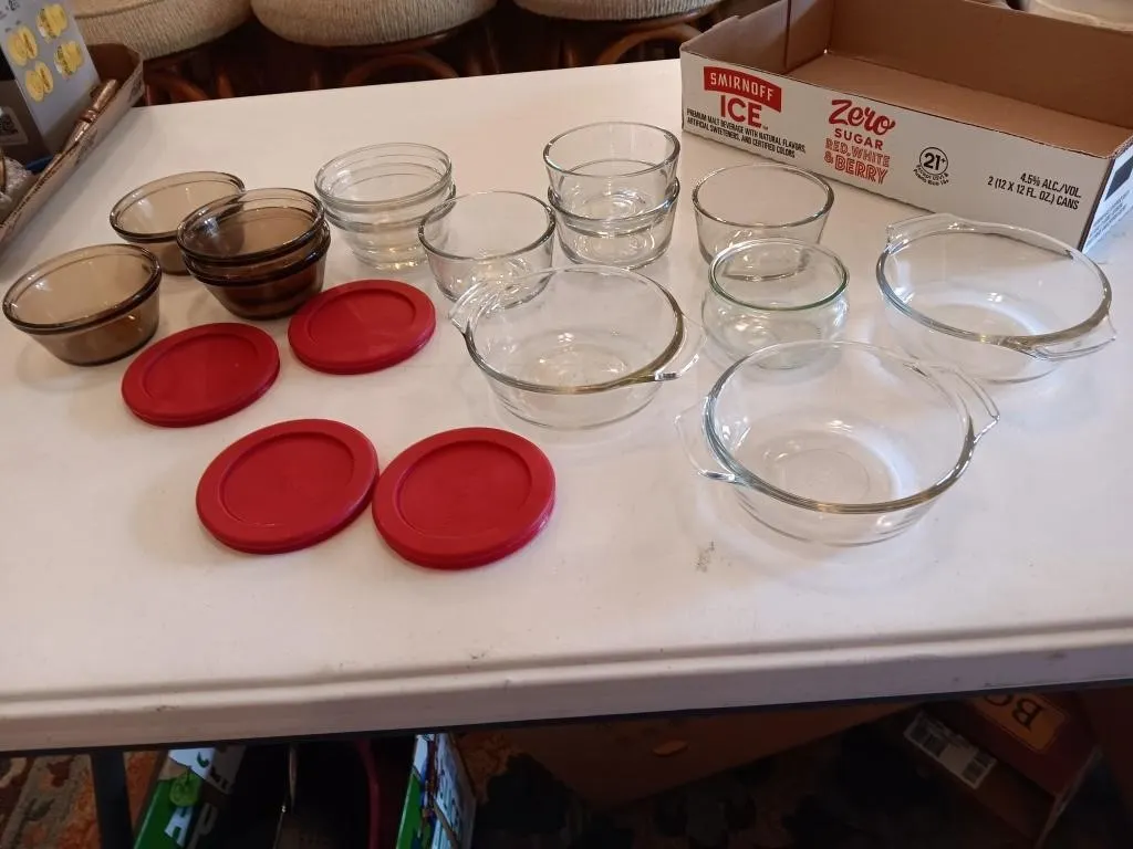 Anchor Hocking Custard Cups & Small Casserole