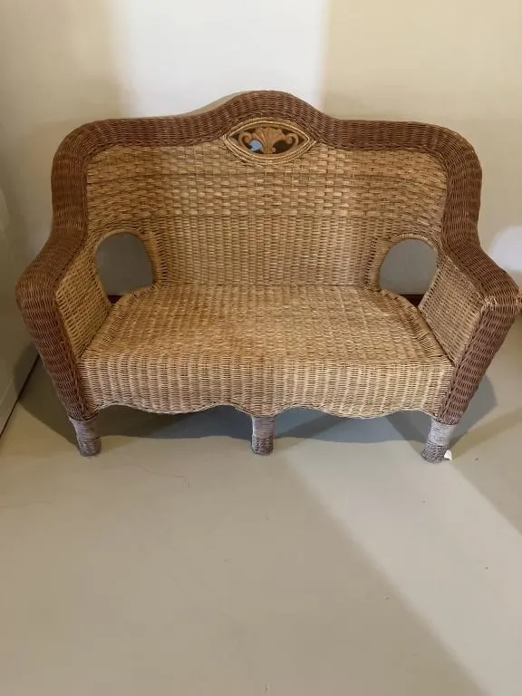 Wicker love seat