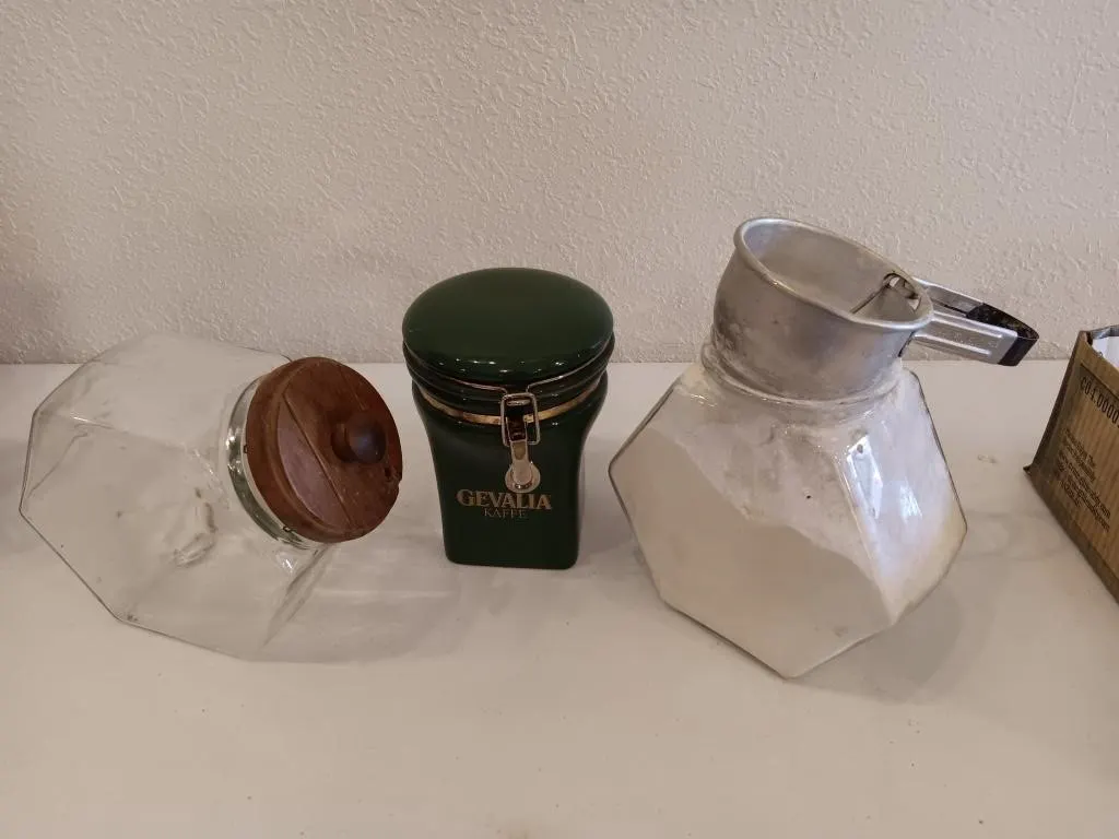 Kitchen flour sifter and canister, other
