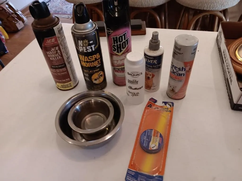 Bug Spray, Pet Spray & Pet Bowls