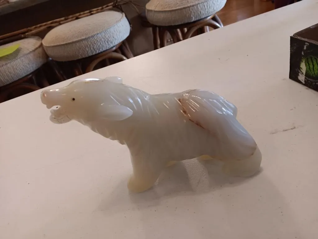 Hand Carved Stone Polar Bear. Could Be Mexican