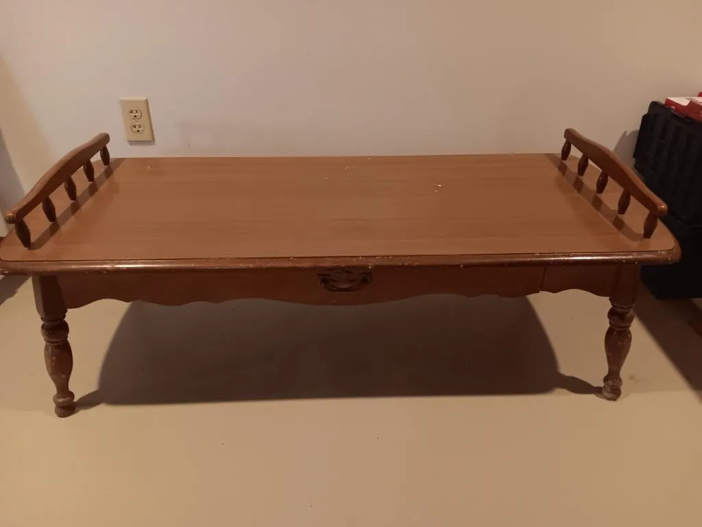 Small coffee table with drawer.