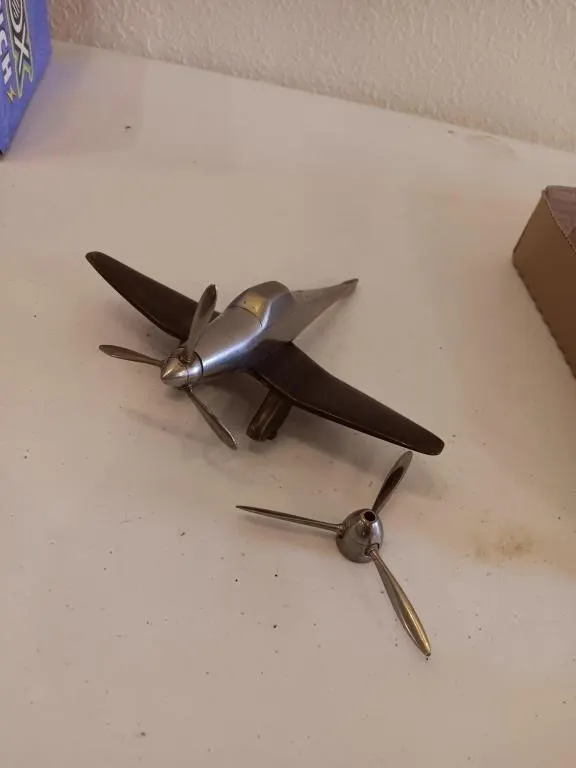 Vintage steel airplane.