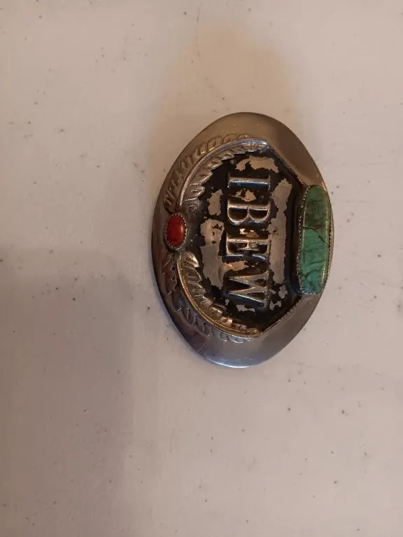 Silver IBEW Belt Buckle.