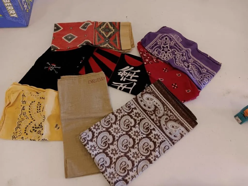 Variety of handkerchiefs.