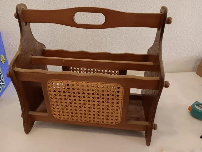 Vintage magazine rack.
