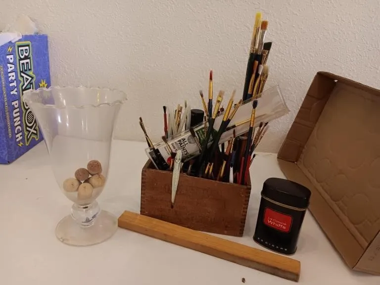 Paint supplies.