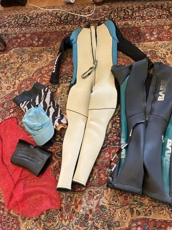 O�Neill & Bare wet suits size large