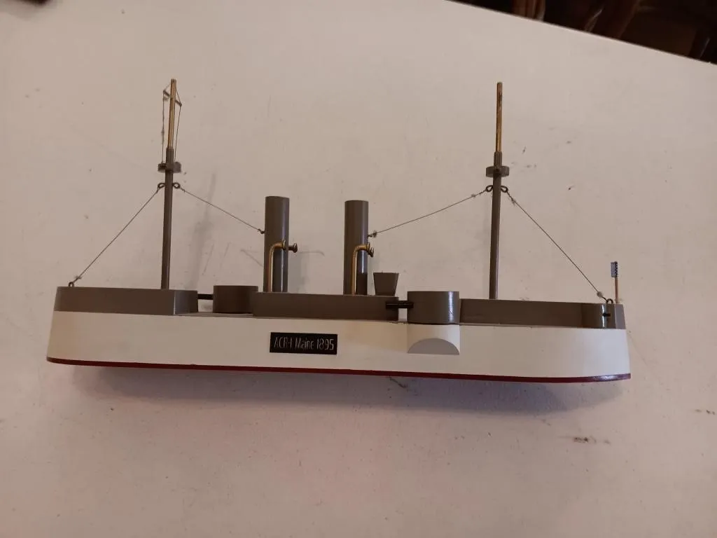 Wooden Replica Of ACR-Maine 1895 Navy Battleship.