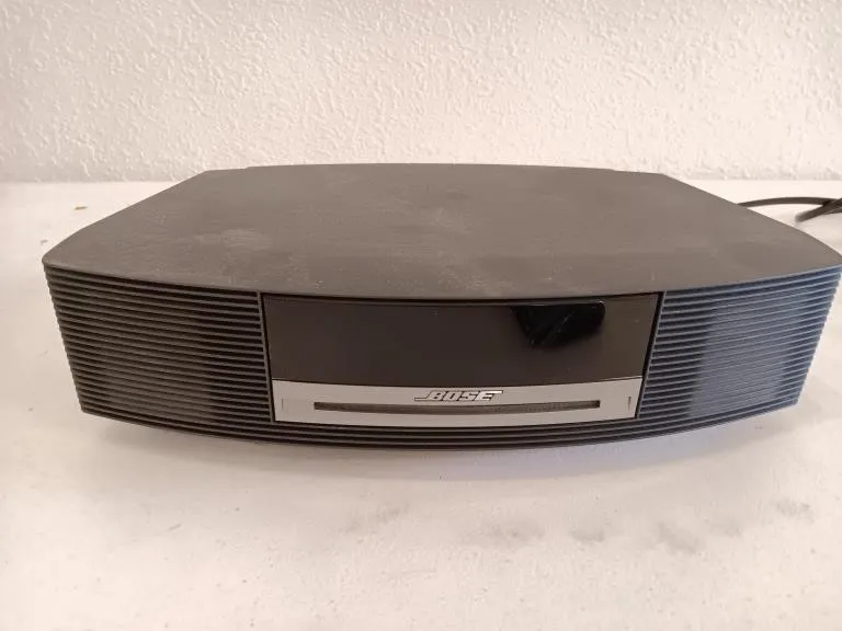 Bose wave music system. Powered on.