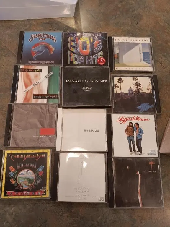 Assortment of cds.