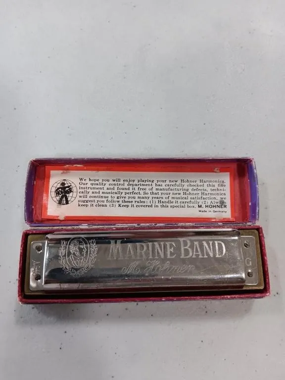 Vintage M. Hohner Marine Band No. 1896 diatonic
