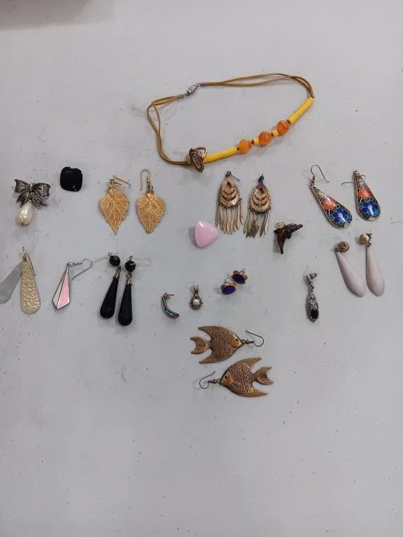 Earrings, ring, necklace