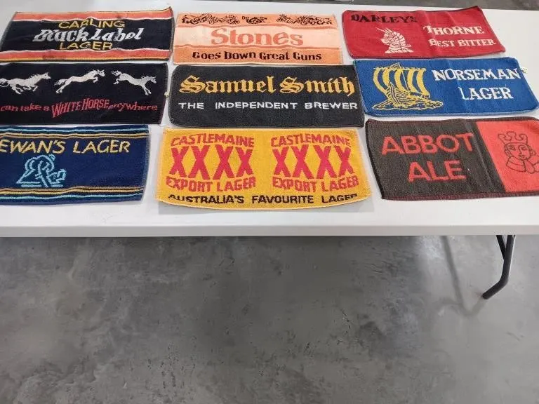 Vintage British bar towels