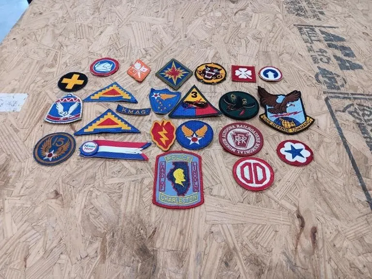 Collection of patches including Korean military
