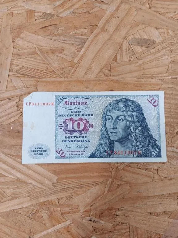Deutsche Mark banknote, West Germany, 10. 1963.