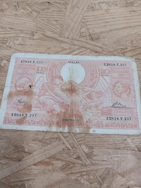 Belgium 100 Franc/20 Belgas banknote