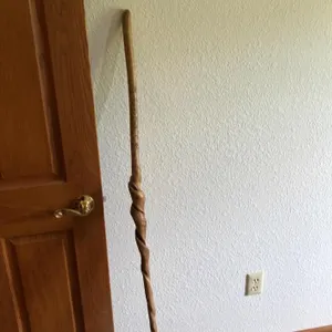 Twisted Carved Wooden Walking Stick