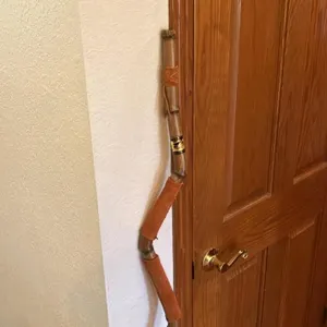 Bamboo Walking Stick with Souvenir Medallions