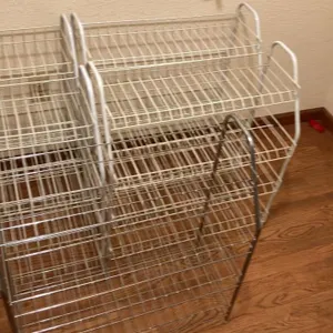 Set of Two Wire Storage Shelving Units