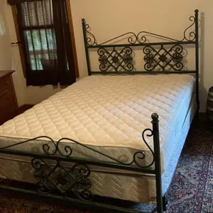 Green Wrought Iron Bed Frame