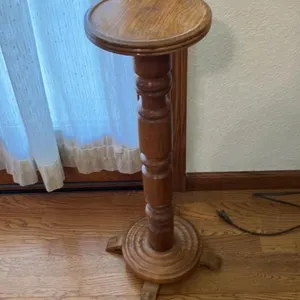 Wooden Pedestal Plant Stand