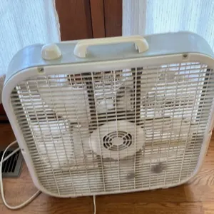 White Square Box Fan