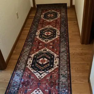 Traditional Geometric Pattern Runner Rug