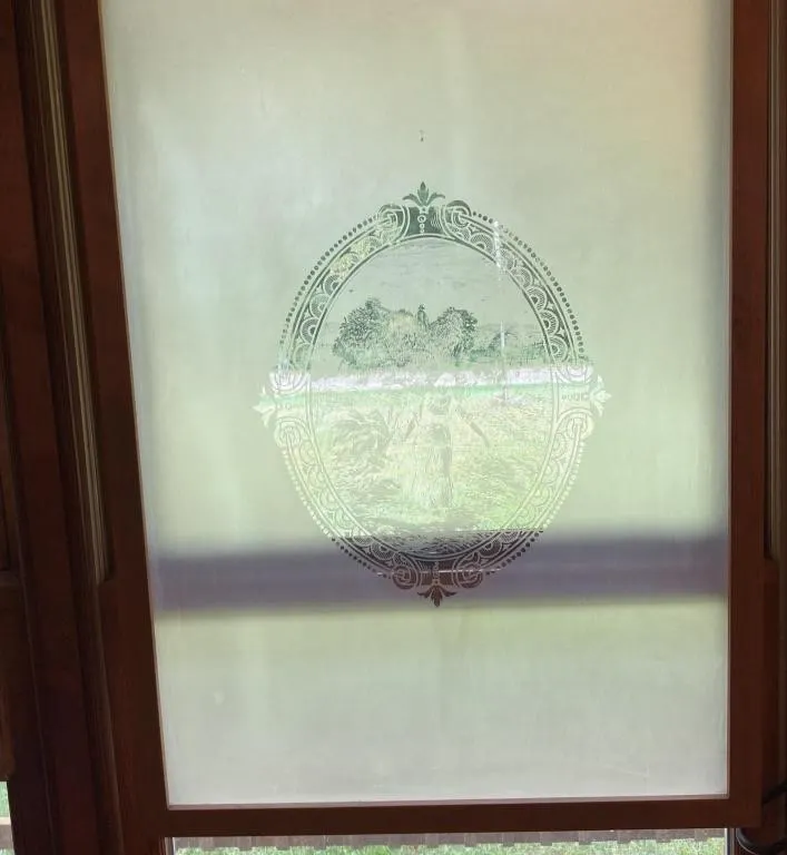 Decorative Etched Glass Window Panel