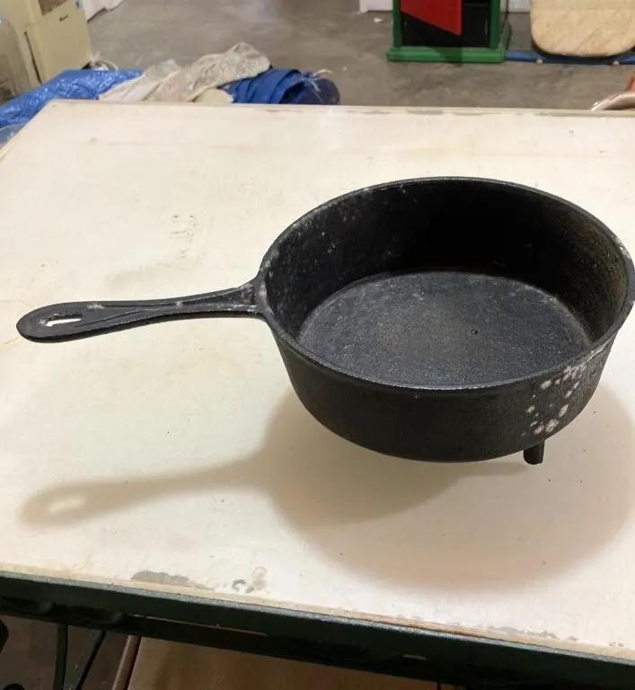 Vintage Three-Legged Cast Iron Skillet