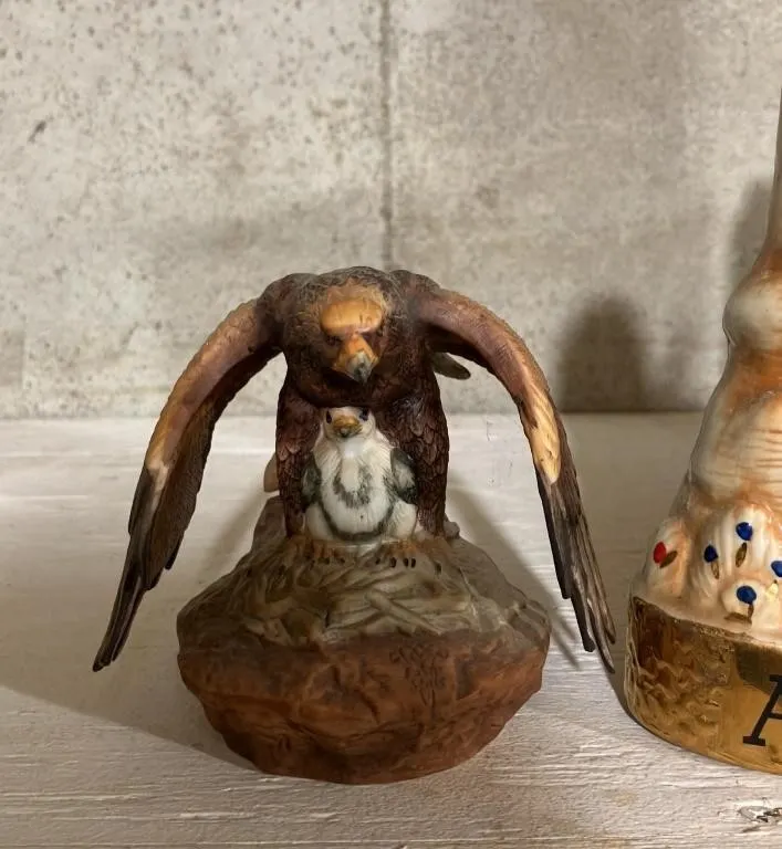 Ezra Brooks Arizona Decanter and Eagle Figurine
