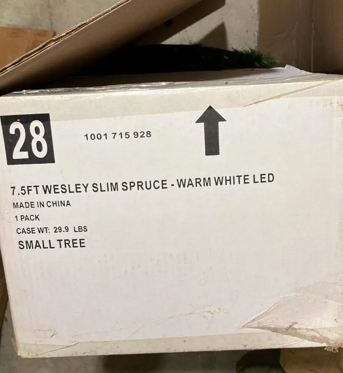 7.5ft Wesley Slim Spruce Artificial Tree