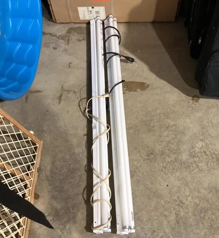 Pair of Philips Linear Fluorescent Shop Lights