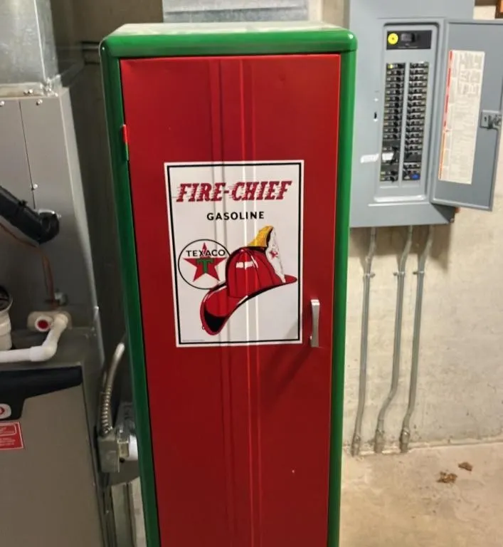 Texaco Fire-Chief Gasoline Metal Storage Cabinet