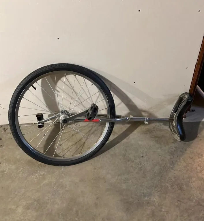 Chrome Single-Wheel Unicycle