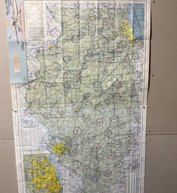 1991-1992 Illinois Aeronautical Chart