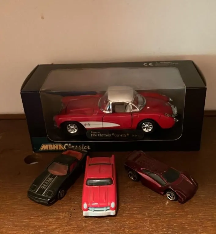 Die-Cast 1957 Chevrolet Corvette and Toy Car Set