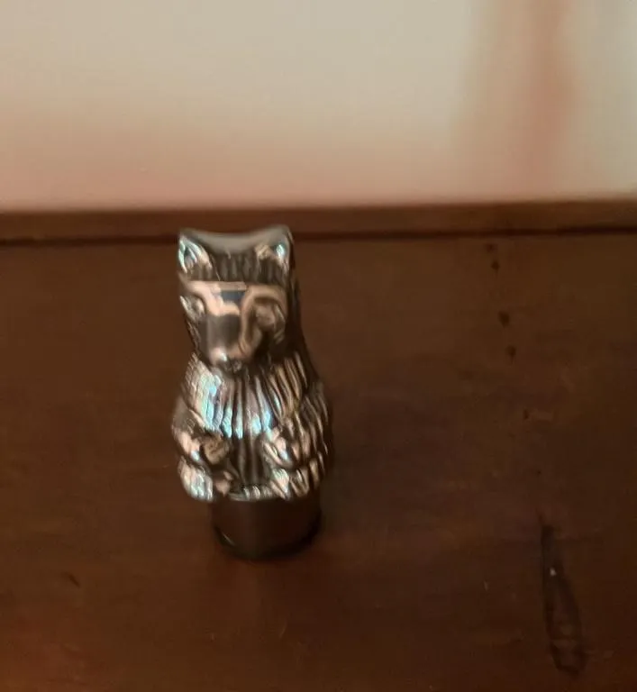 Silver-Tone Animal Figurine Wine Stopper