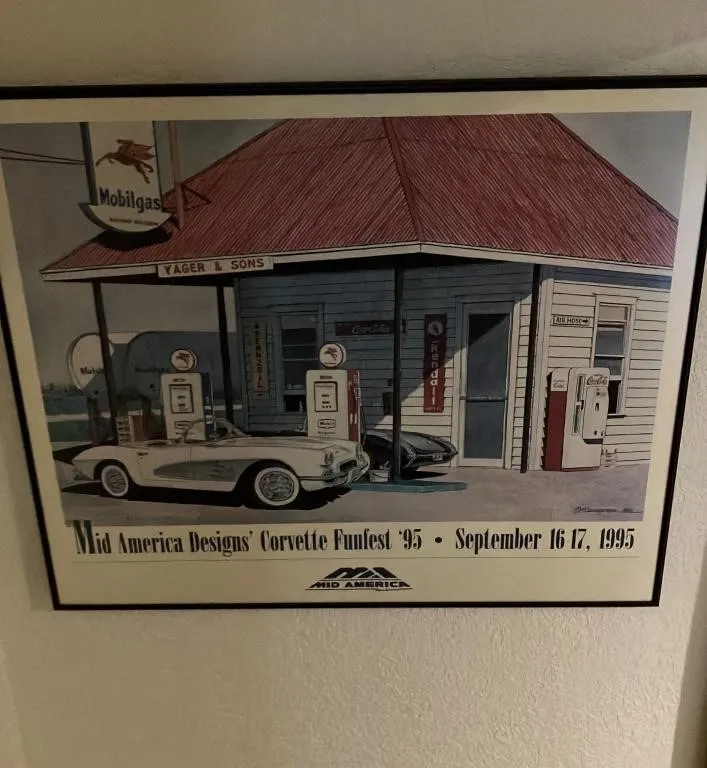 Mid America Corvette Funfest '95 Framed Poster