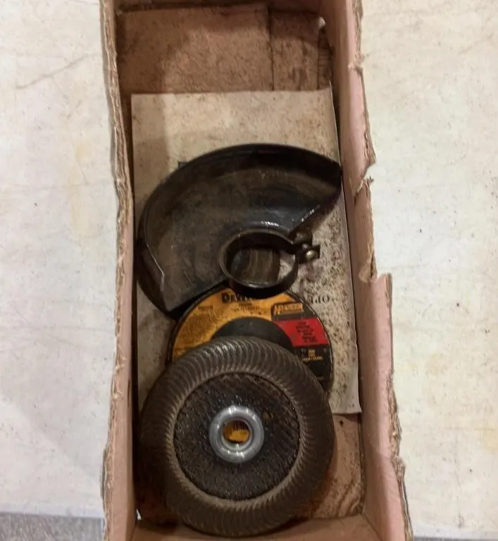 Assorted Saw Blades, Grinding Wheels, and Guards