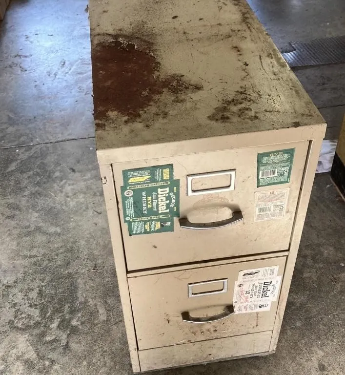 George Dickel Branded Two-Drawer File Cabinet