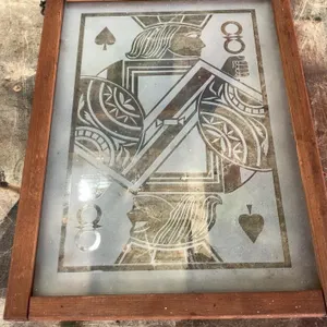 Eight of Spades Etched Glass Wall Art